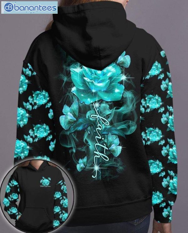 Faith Hope Love Butterfly Rose Blue Hoodie Or Leggings Product Photo 2