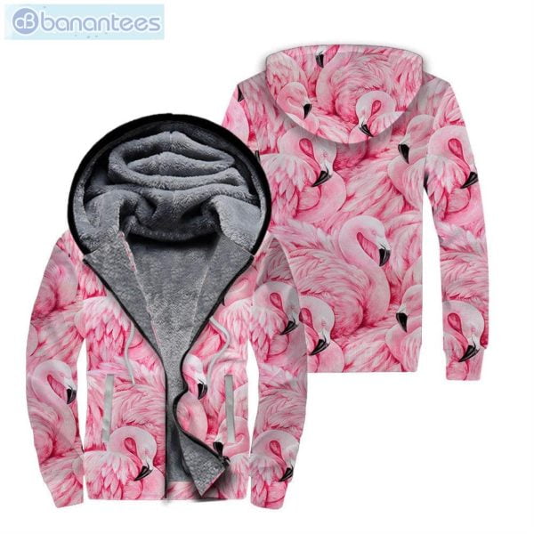 Falamingo Lover Pink Flamingo All Over Print Fleece Zip Hoodieproduct photo 1