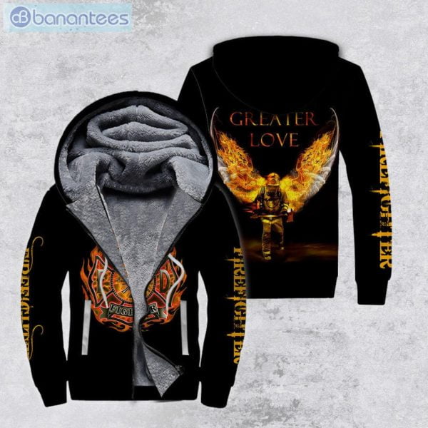 Firefighter Lover All Over Print Fleece Zip Hoodieproduct photo 1