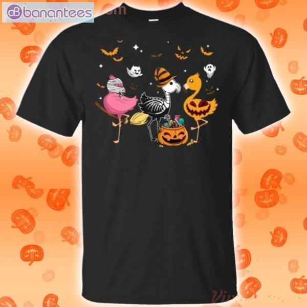 Flamingo Happy Halloween Funny T-Shirt Product Photo 1
