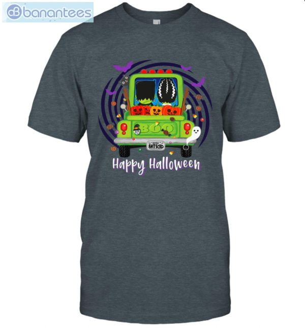Frankenstein And Wife Happy Halloween T-Shirt Product Photo 3