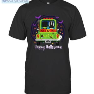 Frankenstein And Wife Happy Halloween T-Shirt Product Photo 1