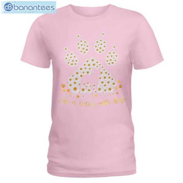French Bulldog Daisy Life Is Better With Dogs T-Shirt Long Sleeve Tee Product Photo 3
