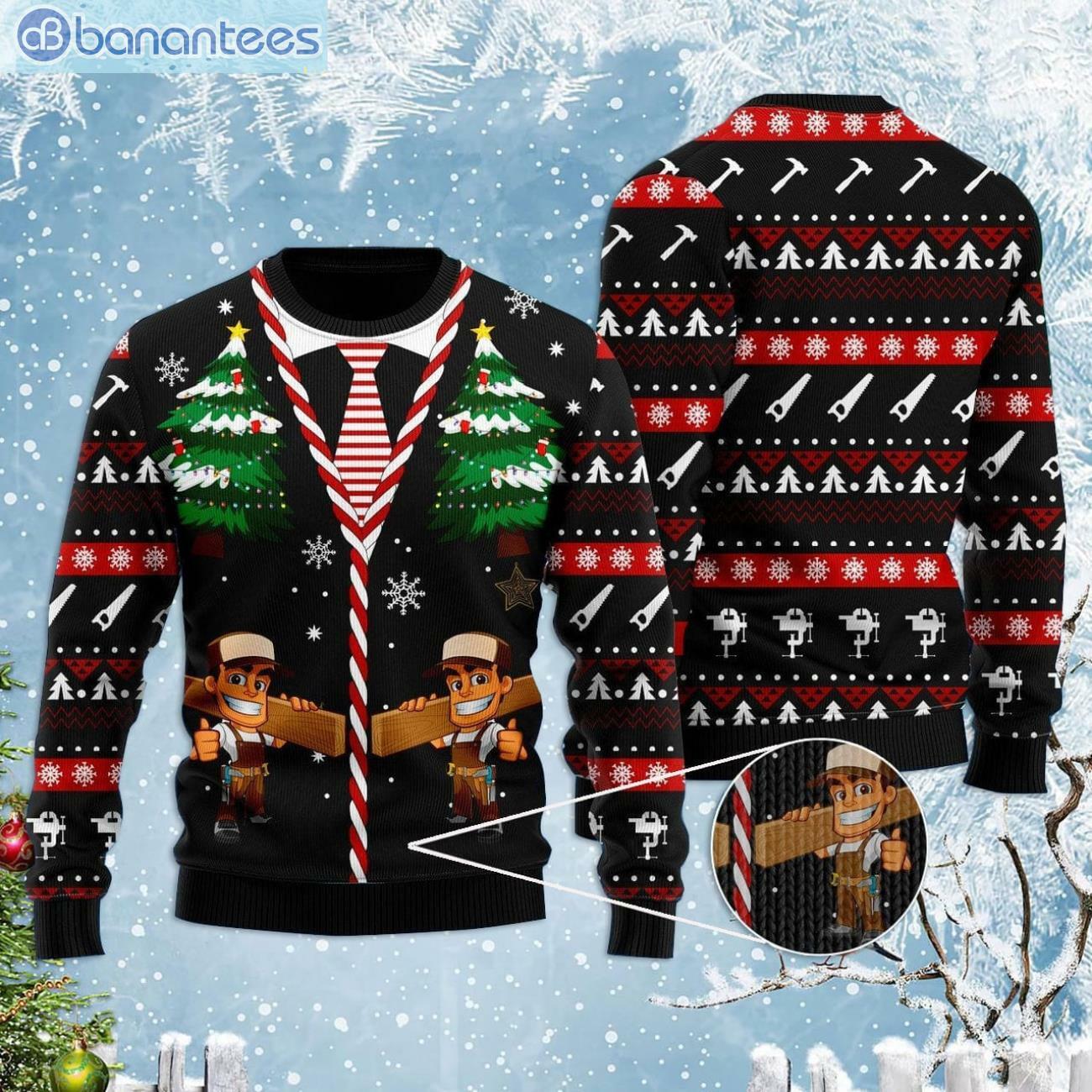 Funny Carpenter Christmas Tree Ugly Christmas Sweater Funny Carpenter Christmas Tree Ugly Christmas Sweaterproduct photo 1