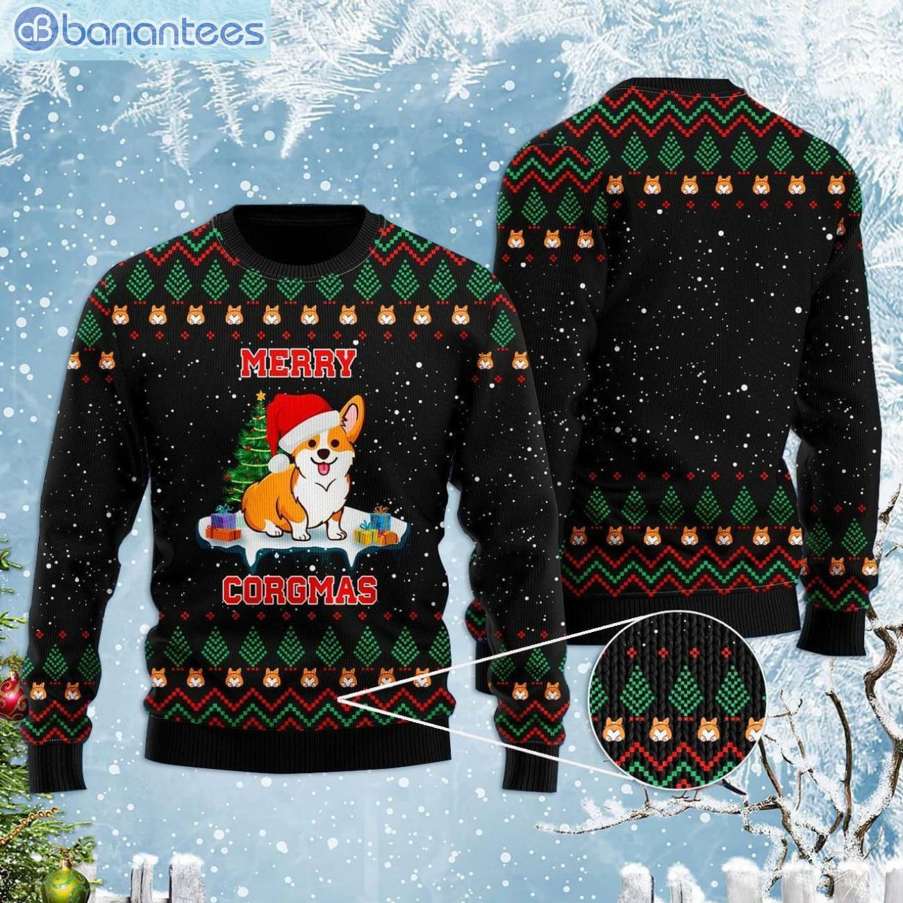 Funny Dog Merry Corgmas Cute Corgi Black Ugly Christmas Sweater Funny Dog Merry Corgmas Cute Corgi Black Ugly Christmas Sweaterproduct photo 1