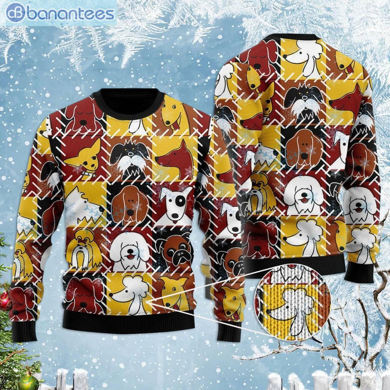 Funny Dog Sad Face Christmas Dog Lover Ugly Christmas Sweater Funny Dog Sad Face Christmas Dog Lover Ugly Christmas Sweaterproduct photo 1