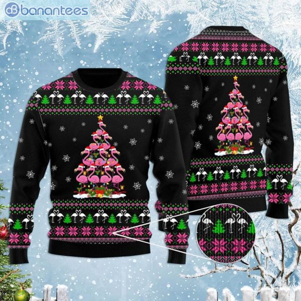 Funny Flamingo Tree Flamingo Lover Ugly Christmas Sweaterproduct photo 1
