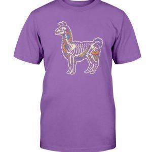 Funny Lama Skull Skeleton Halloween T-Shirt Product Photo 3