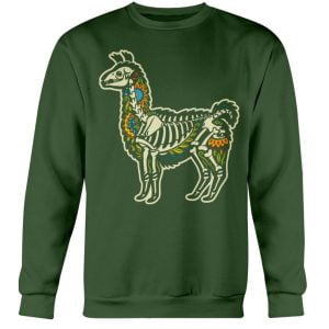 Funny Lama Skull Skeleton Halloween T-Shirt Product Photo 8