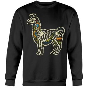 Funny Lama Skull Skeleton Halloween T-Shirt Product Photo 9