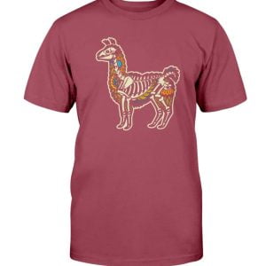 Funny Lama Skull Skeleton Halloween T-Shirt Product Photo 10