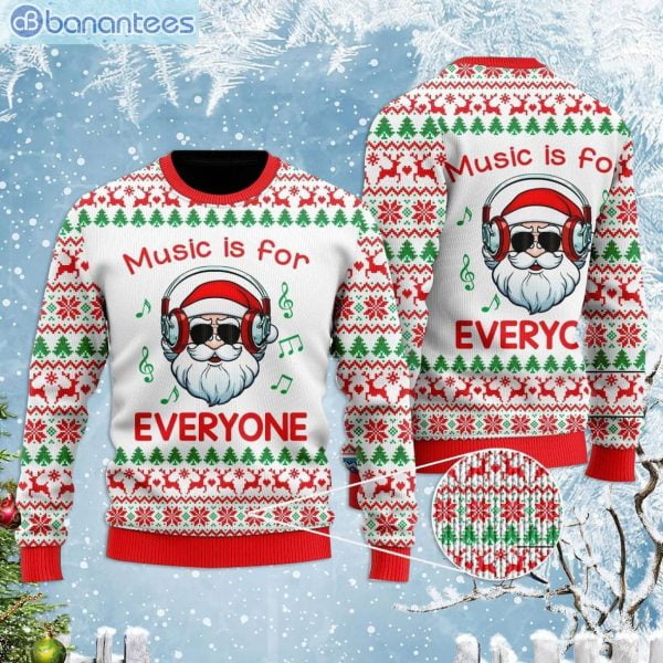 Funny Santa Mic Is For Everyone Best Gift Ugly Christmas Sweaterproduct photo 1