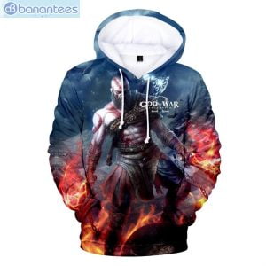 Game God Of War Kratos Character 3D Print Hoodie Product Photo 1