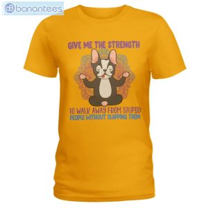 Give Me The Strength To Walk Away Yoga Dogs French Bulldogs T-Shirt Long Sleeve Tee Product Photo 2