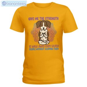 Give Me The Strength To Walk Away Yoga Dogs Pointers Long Sleeve T-Shirt Product Photo 2