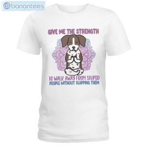 Give Me The Strength To Walk Away Yoga Dogs Pointers Long Sleeve T-Shirt Product Photo 1