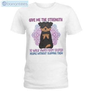 Give Me The Strength To Walk Away Yoga Dogs Rottweilers T-Shirt Long Sleeve Tee Product Photo 1
