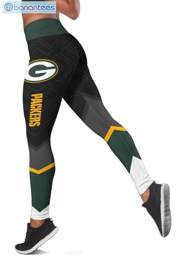 Green Bay Packers Black 3D Hoodie And Leggings Set Product Photo 2
