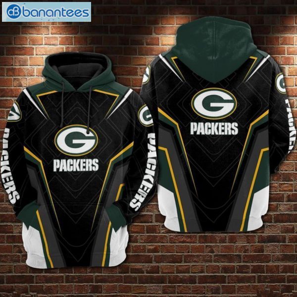 Green Bay Packers Black 3D Hoodie And Leggings Set Product Photo 3