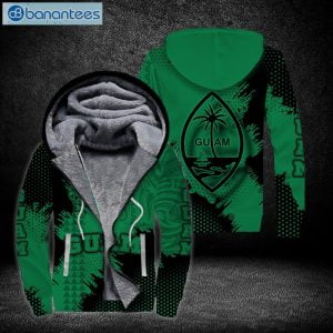 Guam Coat Of Arms Green Cool All Over Print Fleece Zip Hoodieproduct photo 1