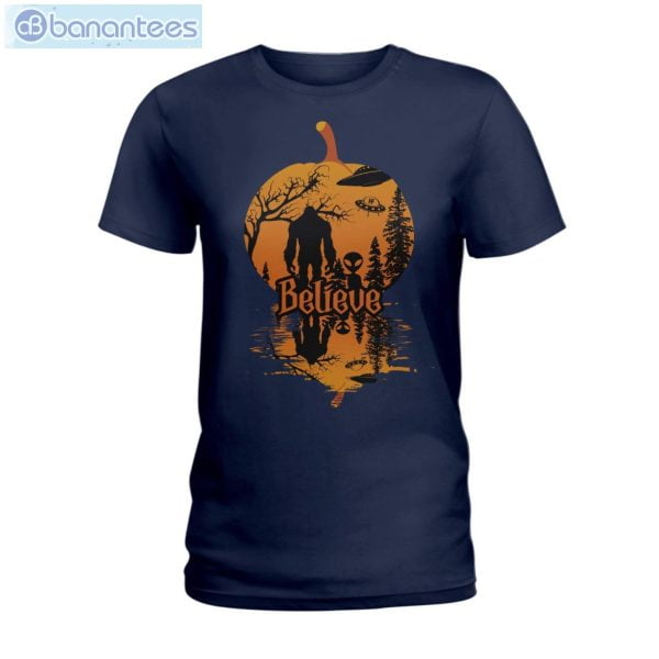 Halloween Believe Bf Alien T-Shirt Long Sleeve Tee Product Photo 3