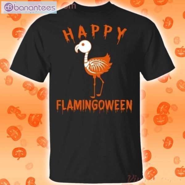 Happy Flamingoween Flamingo Halloween Funny T-Shirt Product Photo 1