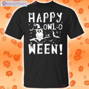 Happy Owl-O-Ween-Funny Owl Halloween T-Shirt Product Photo 1