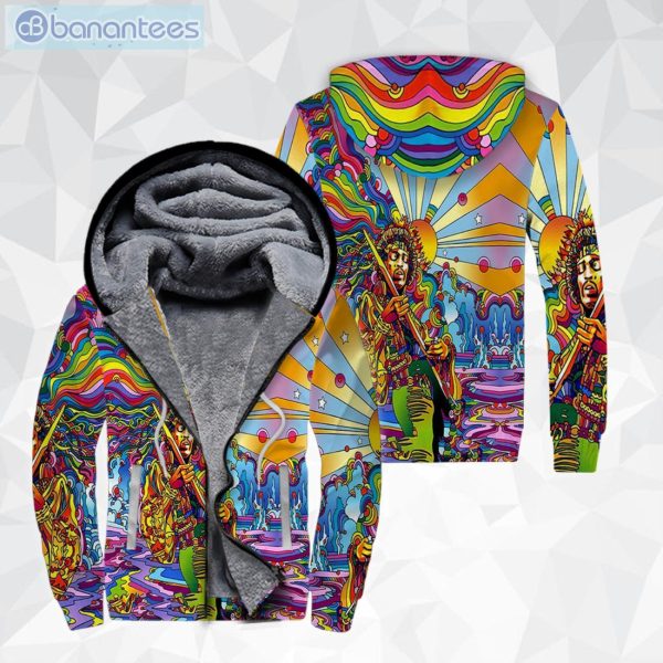 Hippie Style Lover All Over Print Fleece Zip Hoodieproduct photo 1