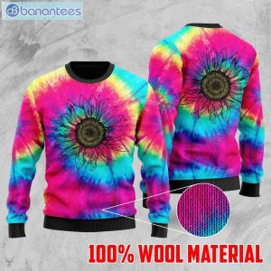 Hippie Sunflower Christmas Ugly Sweater Product Photo 1