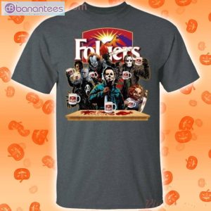 Horror Characters Drinking Folger Funny T-Shirt Product Photo 2