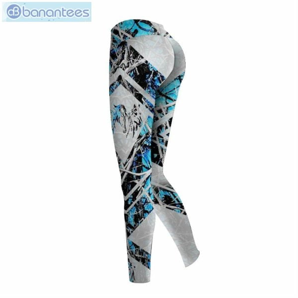 Horse Lover Blue And White Unique 3D Printed Leggings Hoodie Set Product Photo 3
