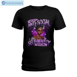 I Am Not Anti-Social Black Girls T-Shirt Long Sleeve Tee Product Photo 1