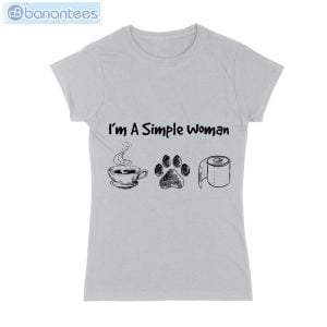 I Am Simple Woman Tea Dog And Toilet Paper T-Shirt Long Sleeve Tee Product Photo 2