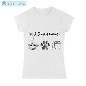 I Am Simple Woman Tea Dog And Toilet Paper T-Shirt Long Sleeve Tee Product Photo 1