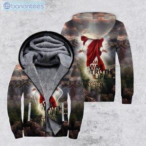I Am Way And Truth Life Jesus All Over Print Fleece Zip Hoodieproduct photo 1