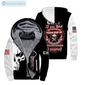 If You Think You Can Do My Job Chef Proud Skull All Over Print Fleece Zip Hoodieproduct photo 1