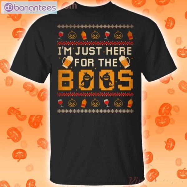 I'm Just Here For The Boos Drinking Halloween T-Shirt Product Photo 1