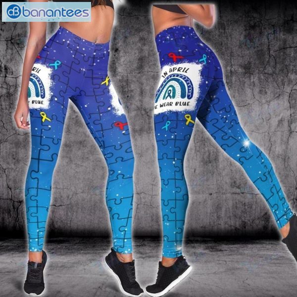 In April I Wear Blue 3D All Over Printed Hoodie Leggings Set Product Photo 3