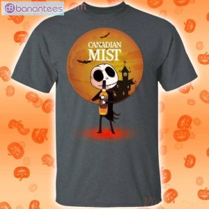 Jack Skellington Holding Canadian Mist Whisky Halloween T-Shirt Product Photo 2