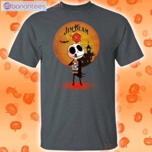 Jack Skellington Holding Jim Beam Bourbon Whisky Halloween T-Shirt Product Photo 2