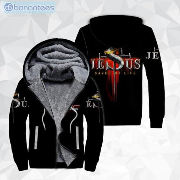 Jesus Guam In My Heart All Over Print Fleece Zip Hoodieproduct photo 1