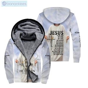 Jesus Is My God Christian Jesus Easter All Over Print Fleece Zip Hoodieproduct photo 1