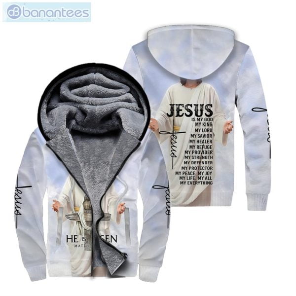 Jesus Is My God Christian Jesus Easter All Over Print Fleece Zip Hoodieproduct photo 1