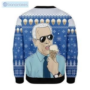 Joe Loves Ice Cream Ugly Christmas Sweater Product Photo 1