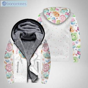 Keep Calm And Eat Donut All Over Print Fleece Zip Hoodieproduct photo 1