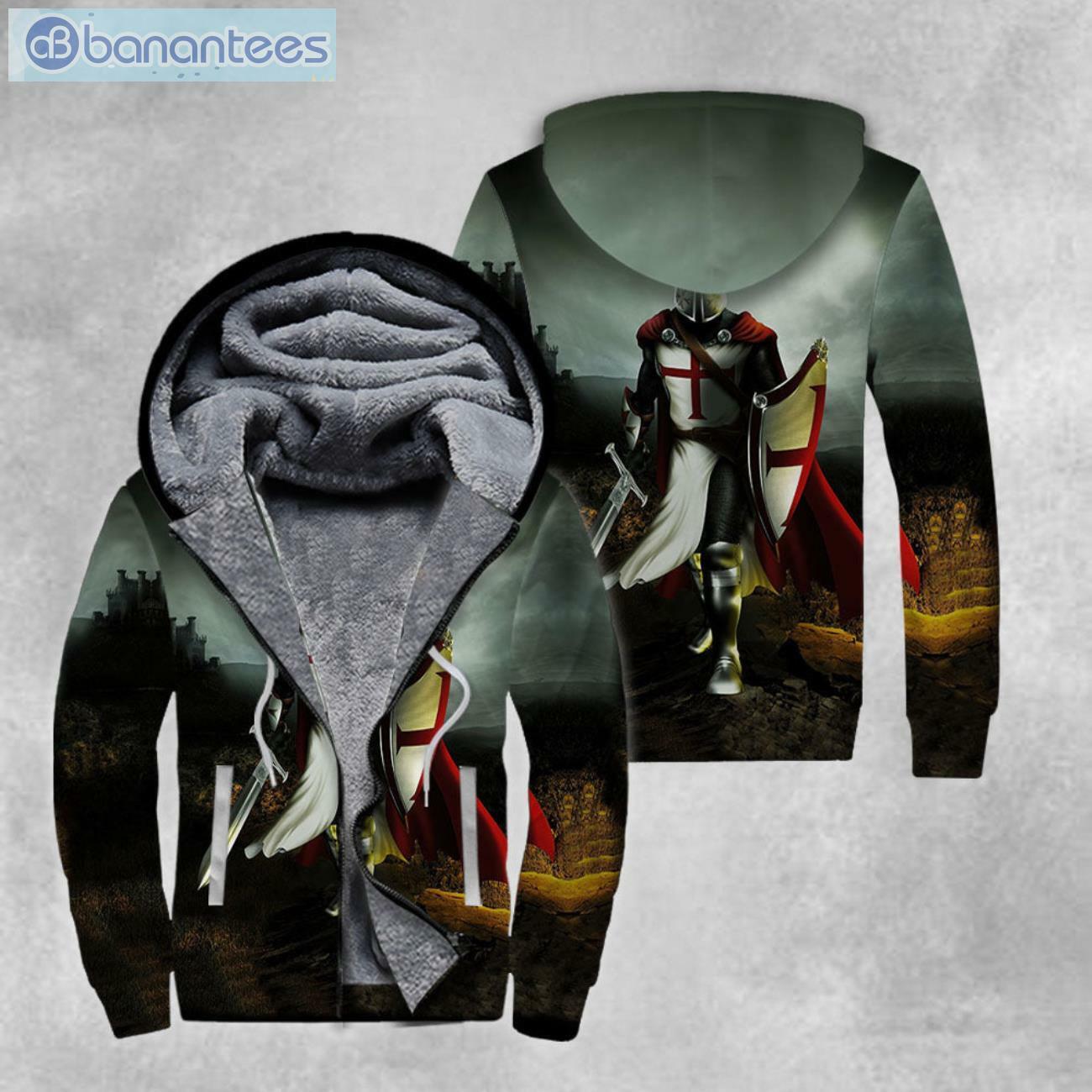 Knights Templar All Over Print Fleece Zip Hoodie Knights Templar All Over Print Fleece Zip Hoodieproduct photo 1