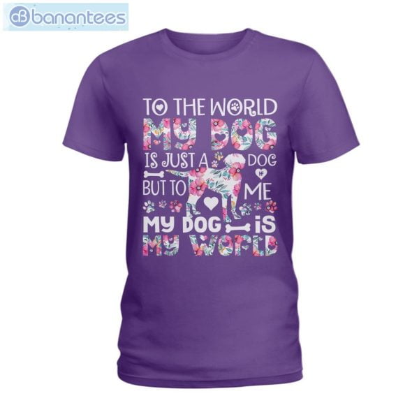 Labrador Retriever My Dog Is The World T-Shirt Long Sleeve Tee Product Photo 4