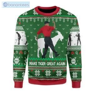 Make Tiger Great Again Ugly Christmas Sweater Product Photo 1