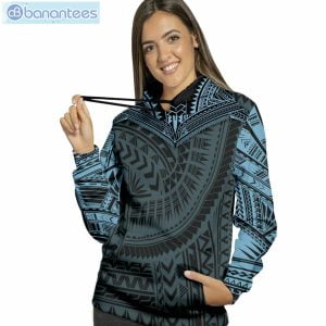 Maori Blue And Black Unique 3D Printed Leggings Hoodie Set Product Photo 2