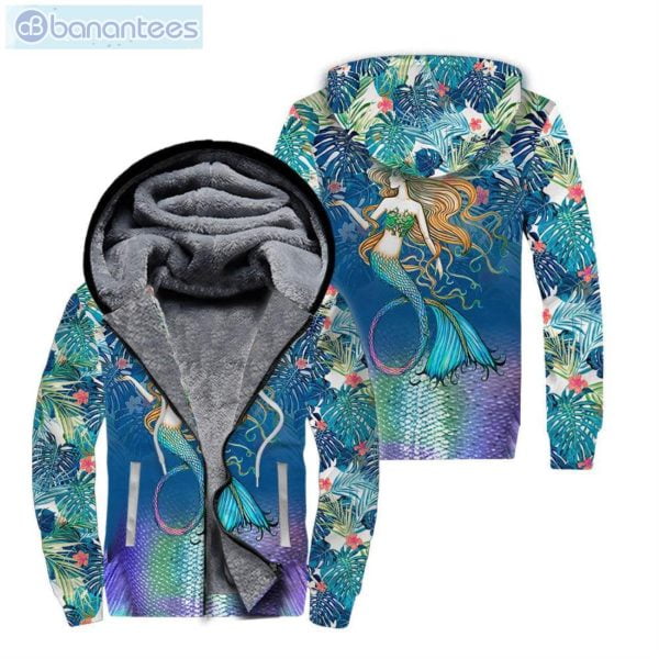 Mermaid Lover Best Gift All Over Print Fleece Zip Hoodieproduct photo 1
